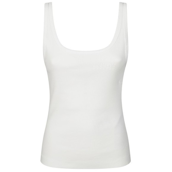 Mm6 By Maison Margiela Fitted Ribbed Tank Top With Scoop Neckline - NWT - Picture 1 of 3